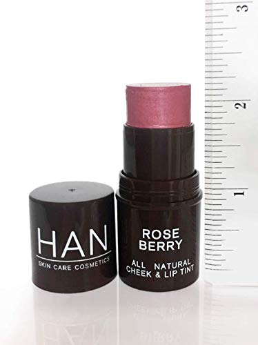 HAN Skincare Cosmetics All Natural Cheek and Lip Tint, Rose Berry