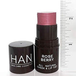 HAN Skincare Cosmetics All Natural Cheek and Lip Tint, Rose Berry