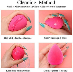 BEAKEY 5 Pcs Makeup Sponge Set Blender Beauty Foundation