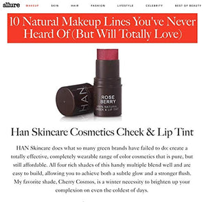 HAN Skincare Cosmetics All Natural Cheek and Lip Tint, Rose Berry