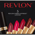 Revlon Super Lustrous Lipstick with Vitamin E and Avocado Oil, 5 Piece Lip Kit Gift