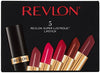 Revlon Super Lustrous Lipstick with Vitamin E and Avocado Oil, 5 Piece Lip Kit Gift