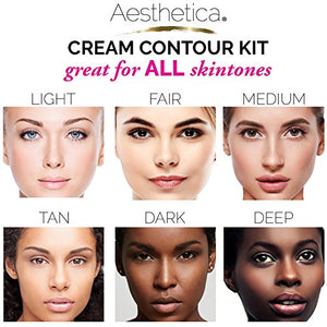 Aesthetica Cosmetics Cream Contour and Highlighting Makeup Kit