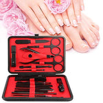 ESARORA 18 In 1 Stainless Steel Professional Pedicure Kit Nail Scissors