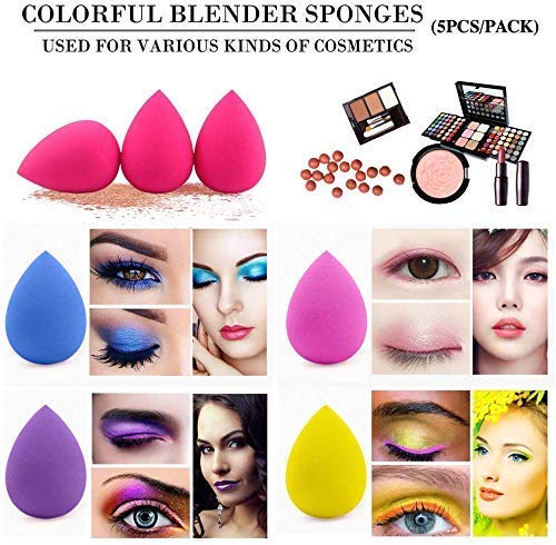 BEAKEY 5 Pcs Makeup Sponge Set Blender Beauty Foundation