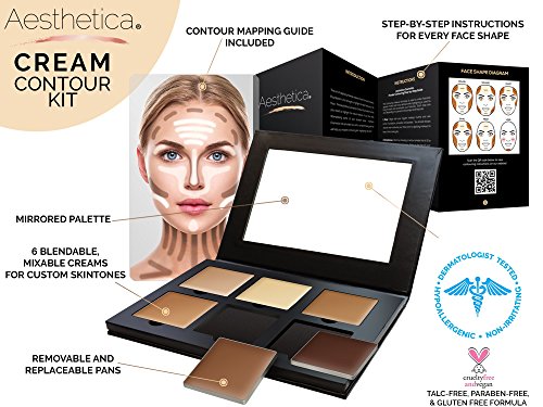 Aesthetica Cosmetics Cream Contour and Highlighting Makeup Kit