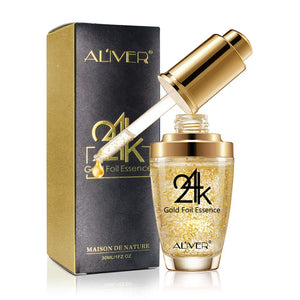 Topical Facial Serum with Hyaluronic Acid,24K Gold Collagen & Vitmins C for Face