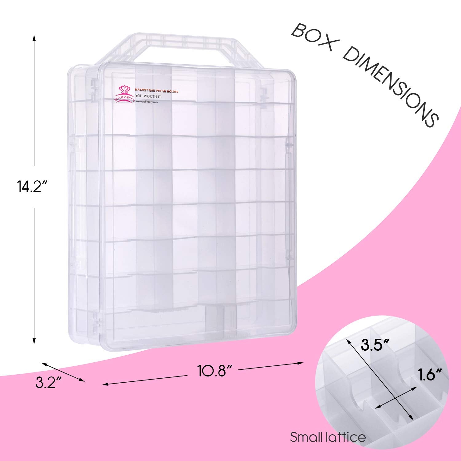 Makartt Universal Clear Nail Polish Organizer Holder