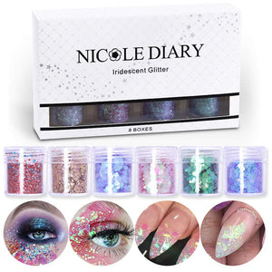 NICOLE DIARY 8 Boxes Chunky Glitter