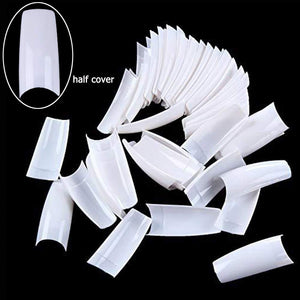 AORAEM 500pcs Lady White French Acrylic Style Artificial False Nails