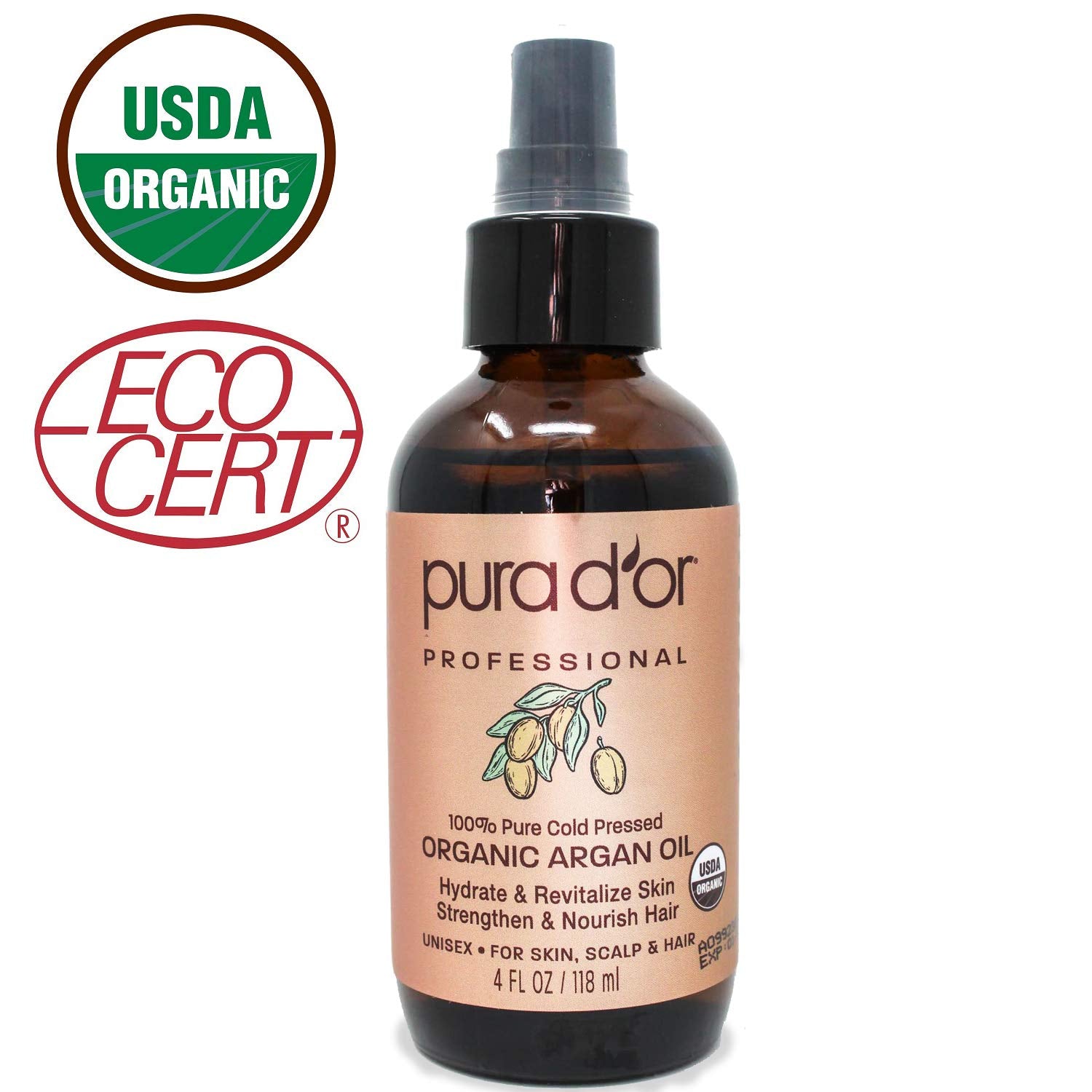 PURA D'OR Organic Moroccan Argan Oil