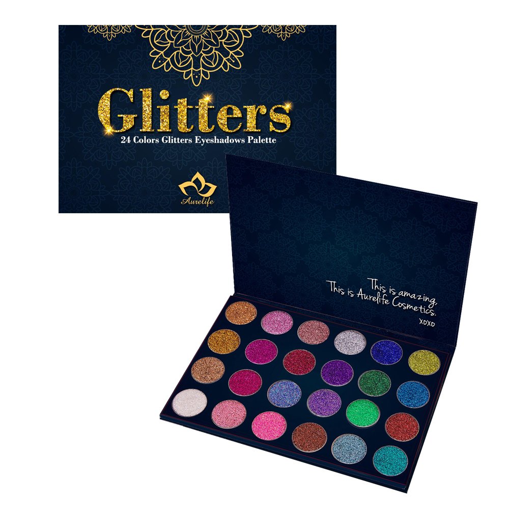 Aolailiya 24 Color Pressed Glitter Eyeshadow Palette