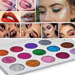 VERONNI Makeup Cosmetic 15 Colors Pressed Glitter Powder Eyeshadow