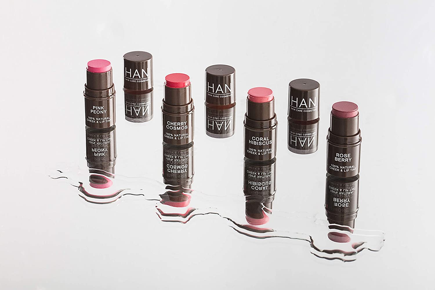 HAN Skincare Cosmetics All Natural Cheek and Lip Tint, Rose Berry