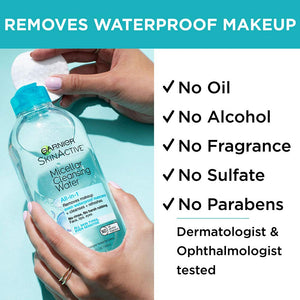 Garnier SkinActive Micellar Cleansing Water, For Waterproof Makeup