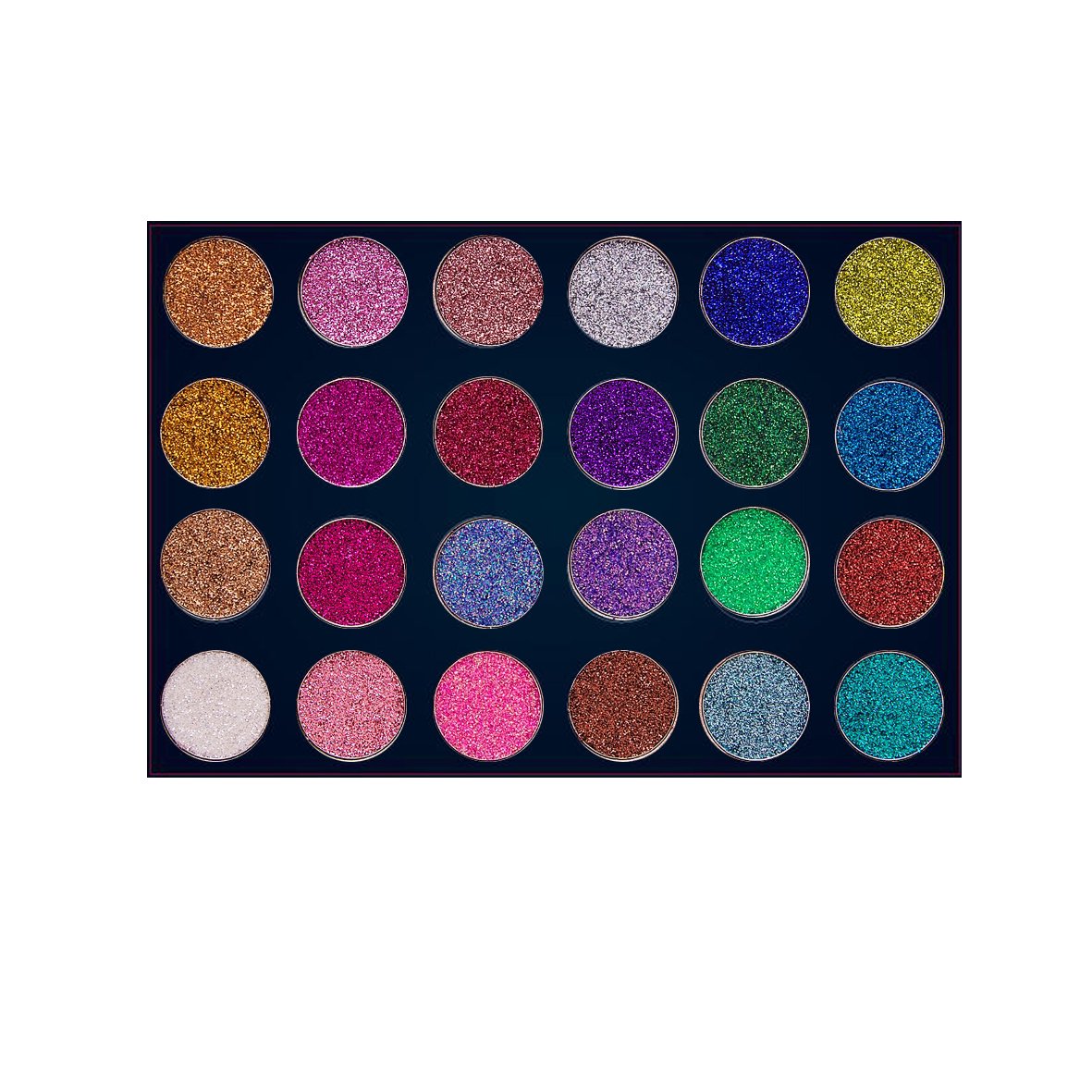 Aolailiya 24 Color Pressed Glitter Eyeshadow Palette