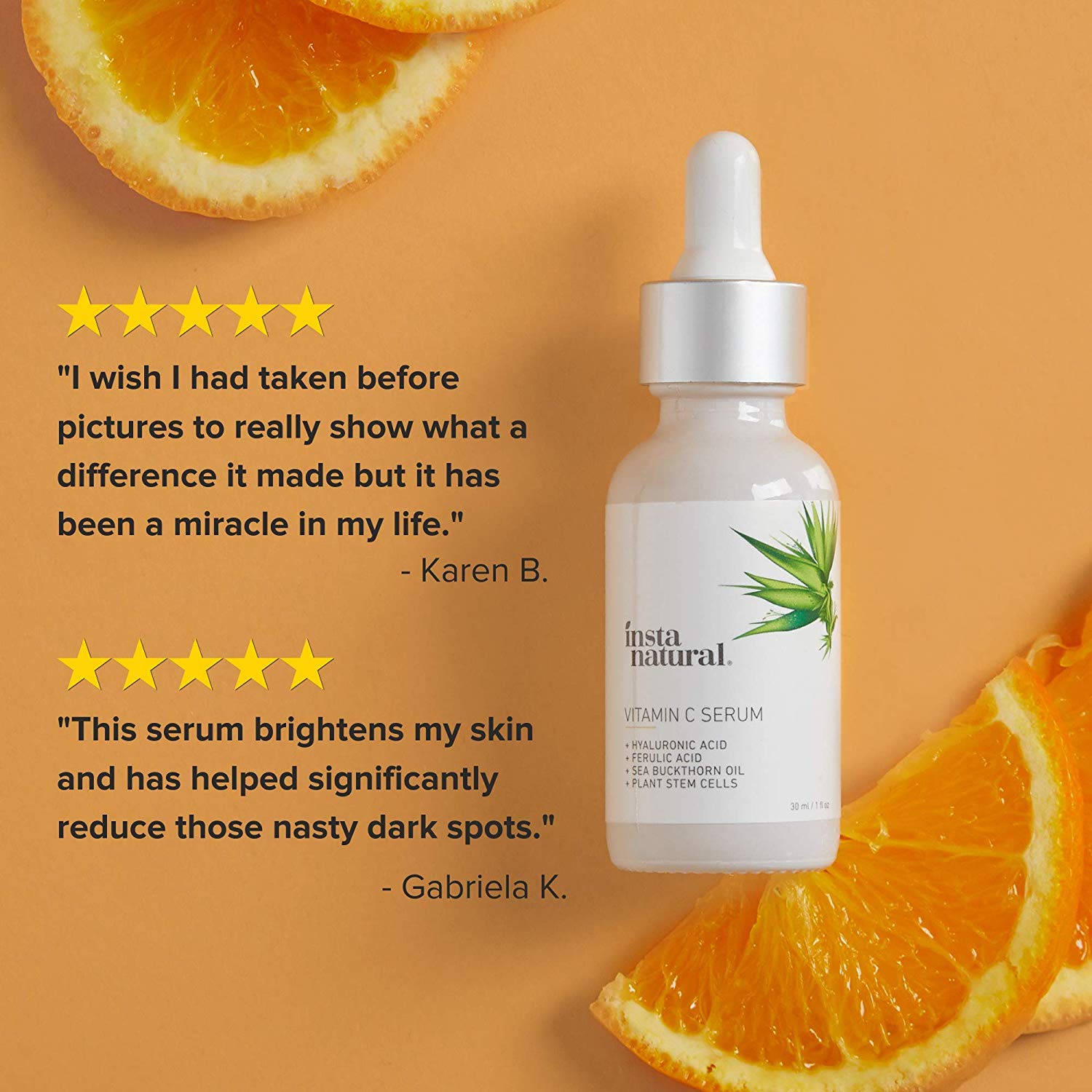 InstaNatural Vitamin C Serum with Hyaluronic Acid & Vit E