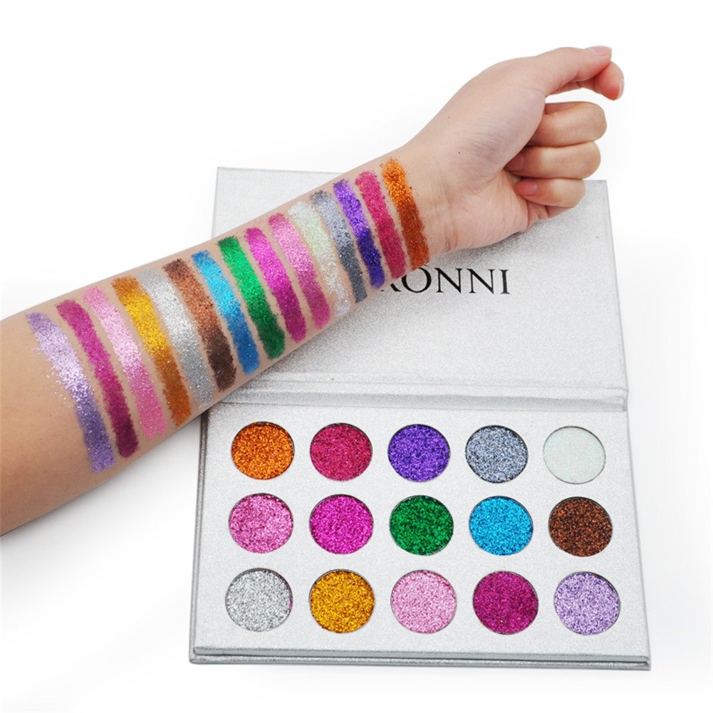 VERONNI Makeup Cosmetic 15 Colors Pressed Glitter Powder Eyeshadow