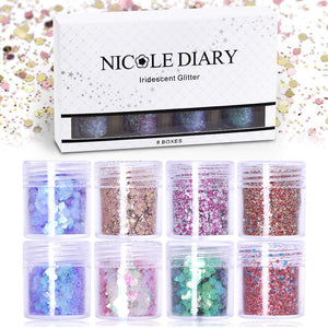 NICOLE DIARY 8 Boxes Chunky Glitter