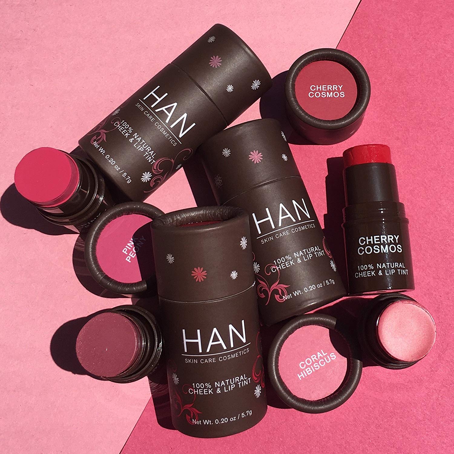 HAN Skincare Cosmetics All Natural Cheek and Lip Tint, Rose Berry